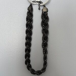 Black Braided Necklace